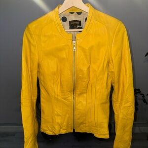 Danier - Yellow, Genuine Leather Jacket